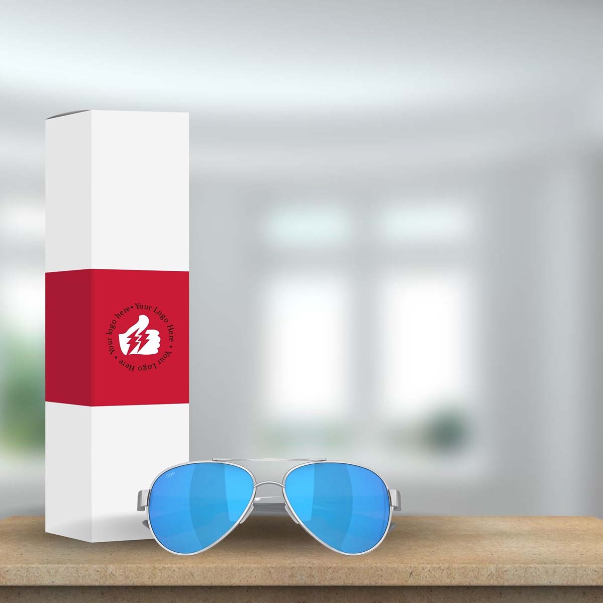 Costa Del Mar Loreto Sunglasses - (Frame) Palladium; (Lens) Blue Mirror, 580P