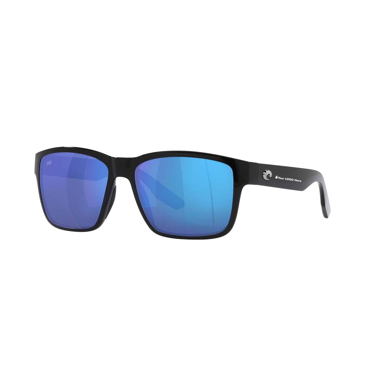 Costa Del Mar Paunch Sunglasses - (Frame) Black; (Lens) Blue Mirror, 580G
