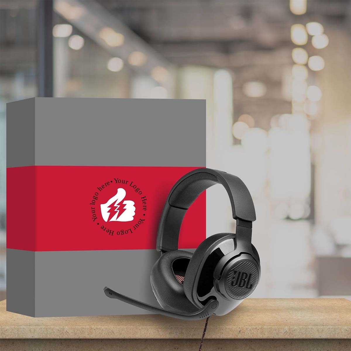 JBL Quantum 200 Wired Over-Ear Gaming Headset w/ Flip-up Mic