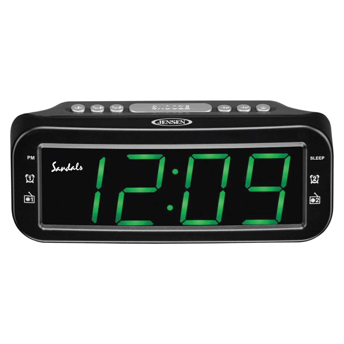 Jensen Audio Digital AM/FM Dual Alarm Clock Radio with Large Display