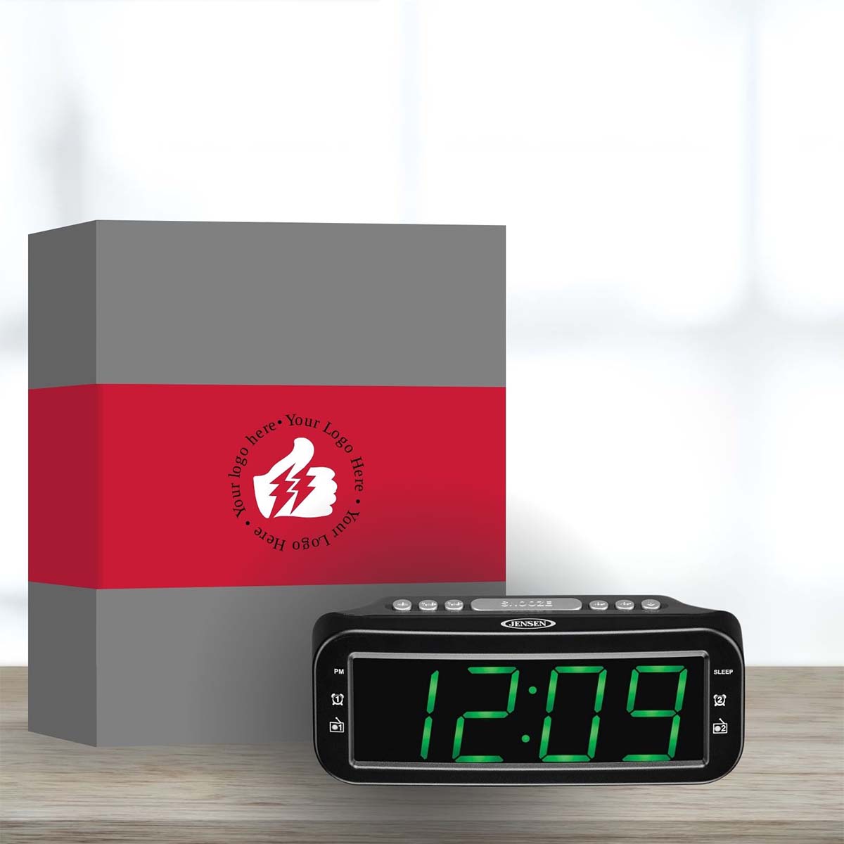 Jensen Audio Digital AM/FM Dual Alarm Clock Radio with Large Display