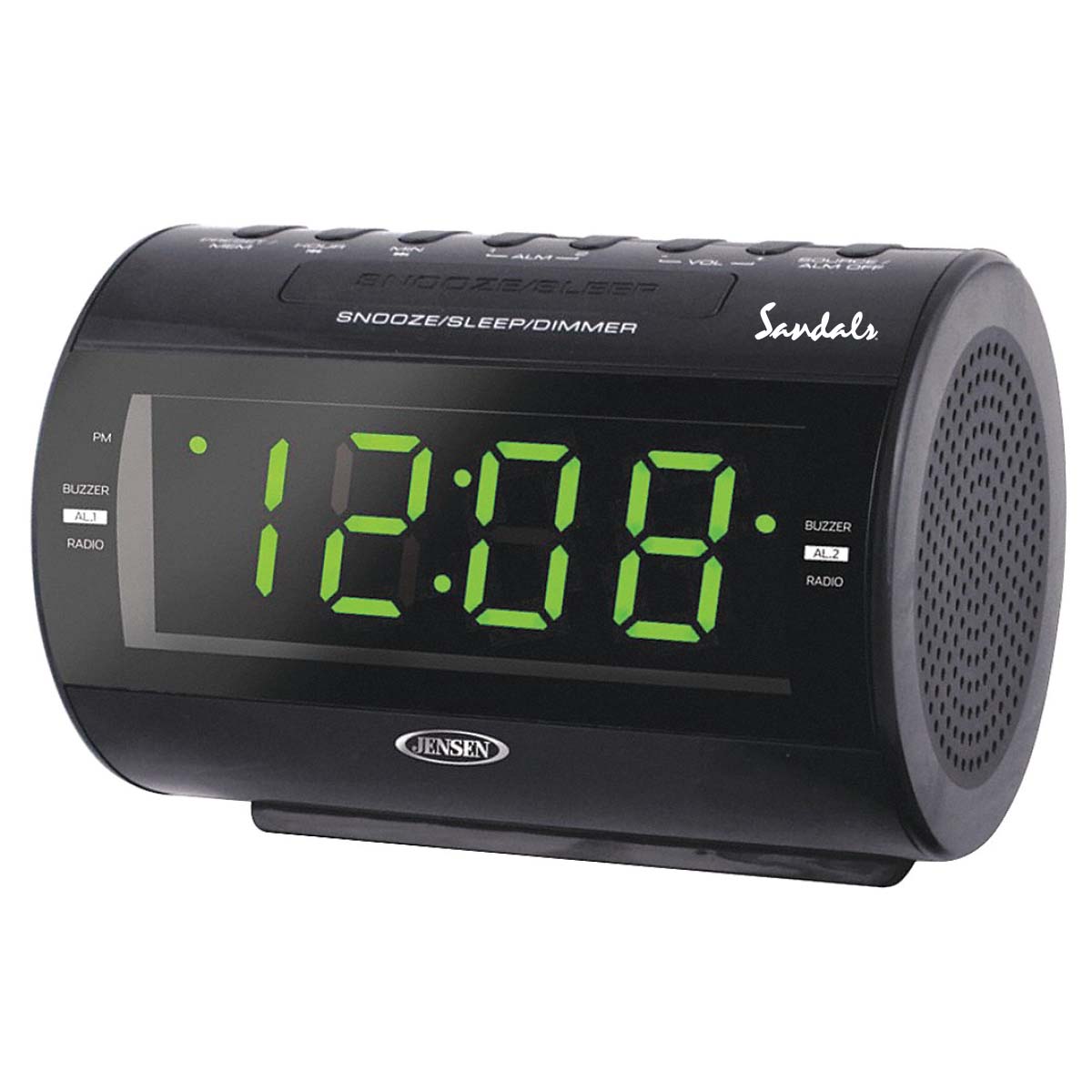 Jensen Audio AM/FM Dual Alarm Clock Radio with Nature Sounds