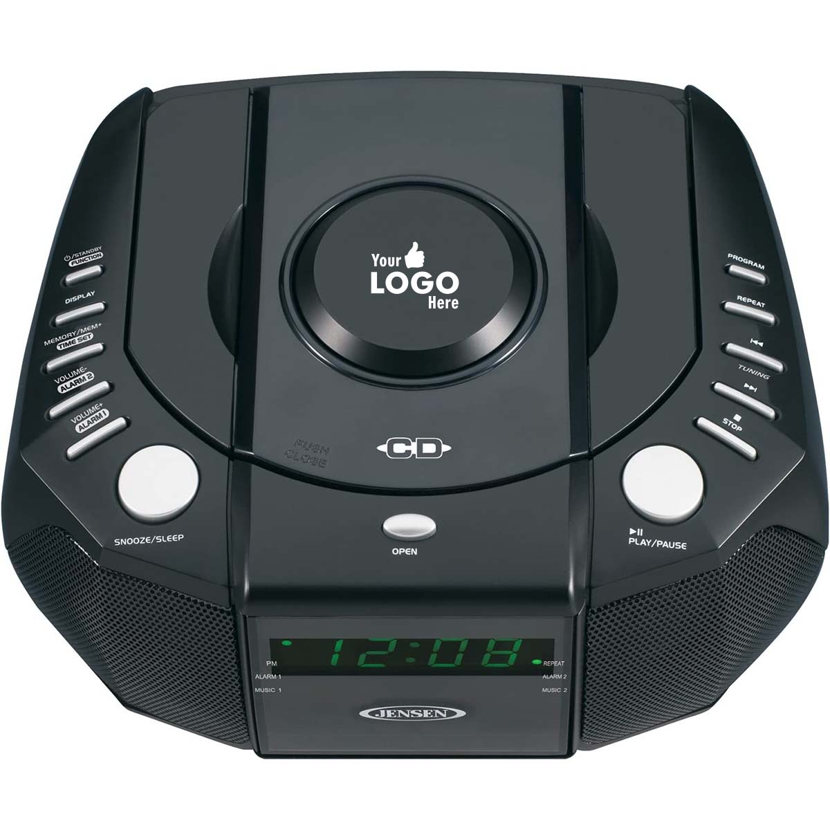 Jensen Audio Dual Alarm Clock Radio with CD Player