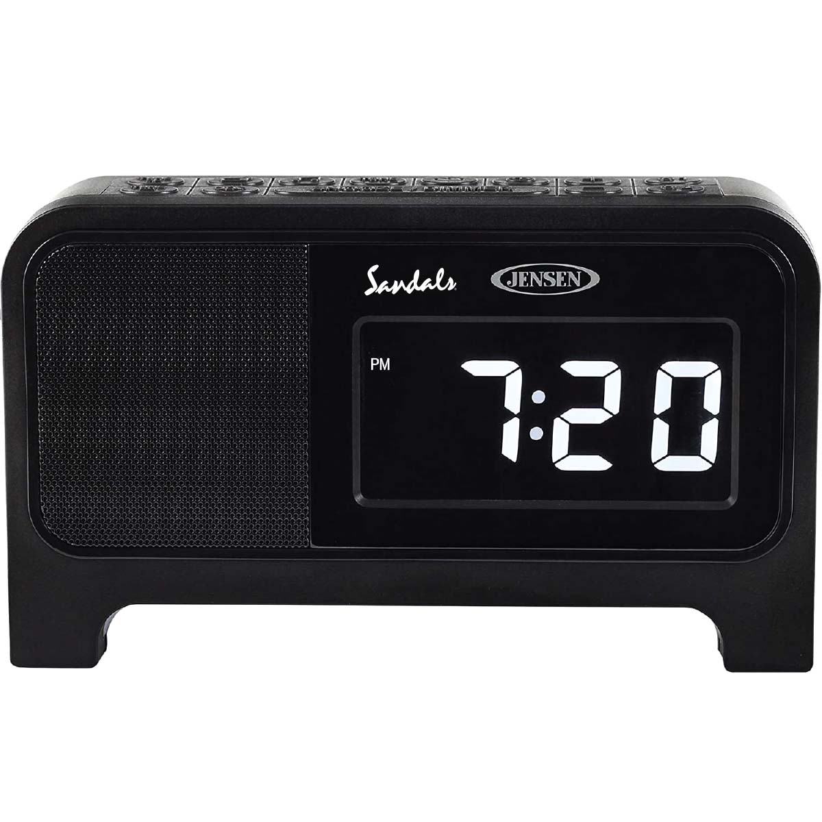 Jensen Audio Digital Dual Alarm Soothing Sounds Clock Radio with Night Light