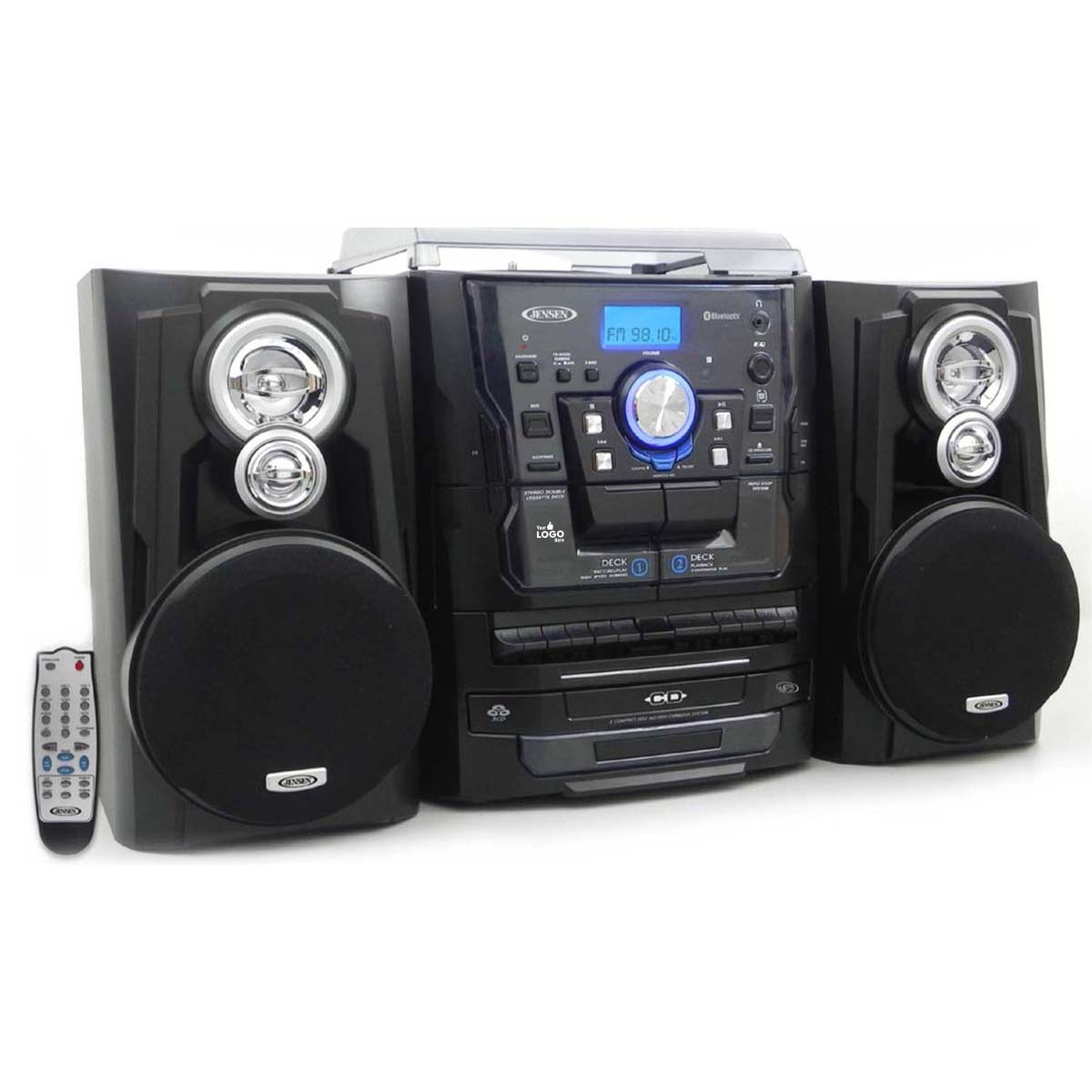 
                  
                    Jensen Audio Bluetooth Stereo Turntable, 3 CD Changer, Dual Cassette
                  
                