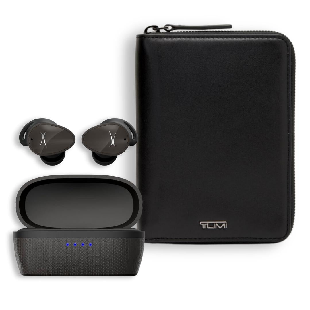 Travel Harmony Bundle: Tumi Passport Case + Altec Lansing NanoBuds