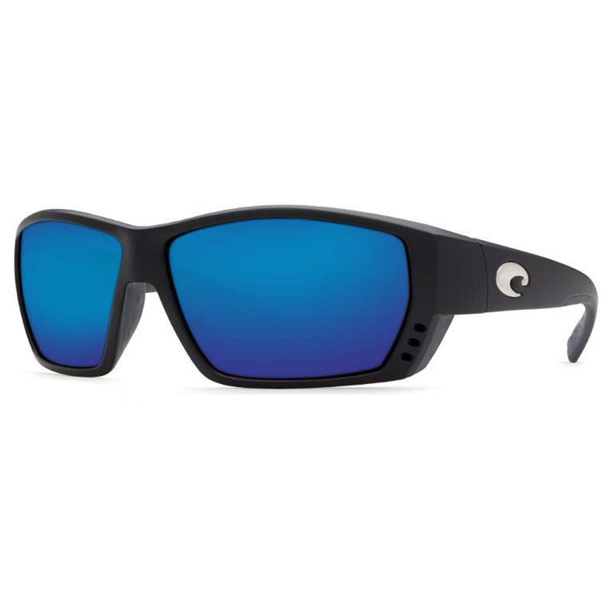 Costa Del Mar Tuna Alley Sunglasses - (Frame) Matte Black; (Lens) Blue Mirror, 580G