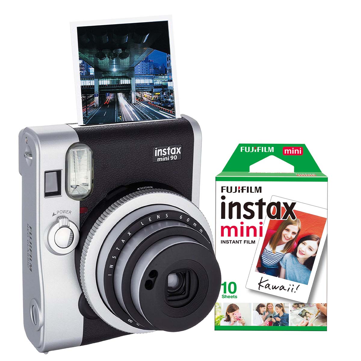 
                  
                    FujiFilm Instax Mini 90 Neo Classic w/ 10 Count Film Black
                  
                