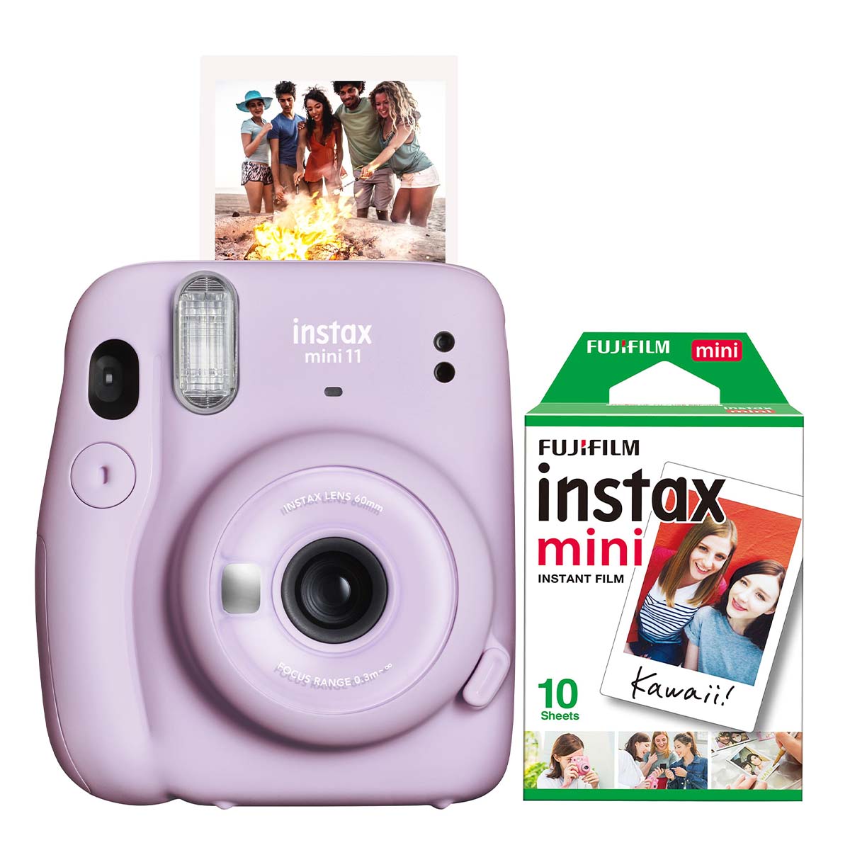 FujiFilm Instax Mini 11 Instant Camera w/ 10 Count Film Lilac Purple