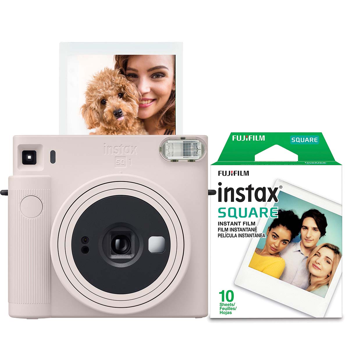 
                  
                    FujiFilm Instax Square SQ1 Instant Camera w/ 10 Count Film Chalk White
                  
                