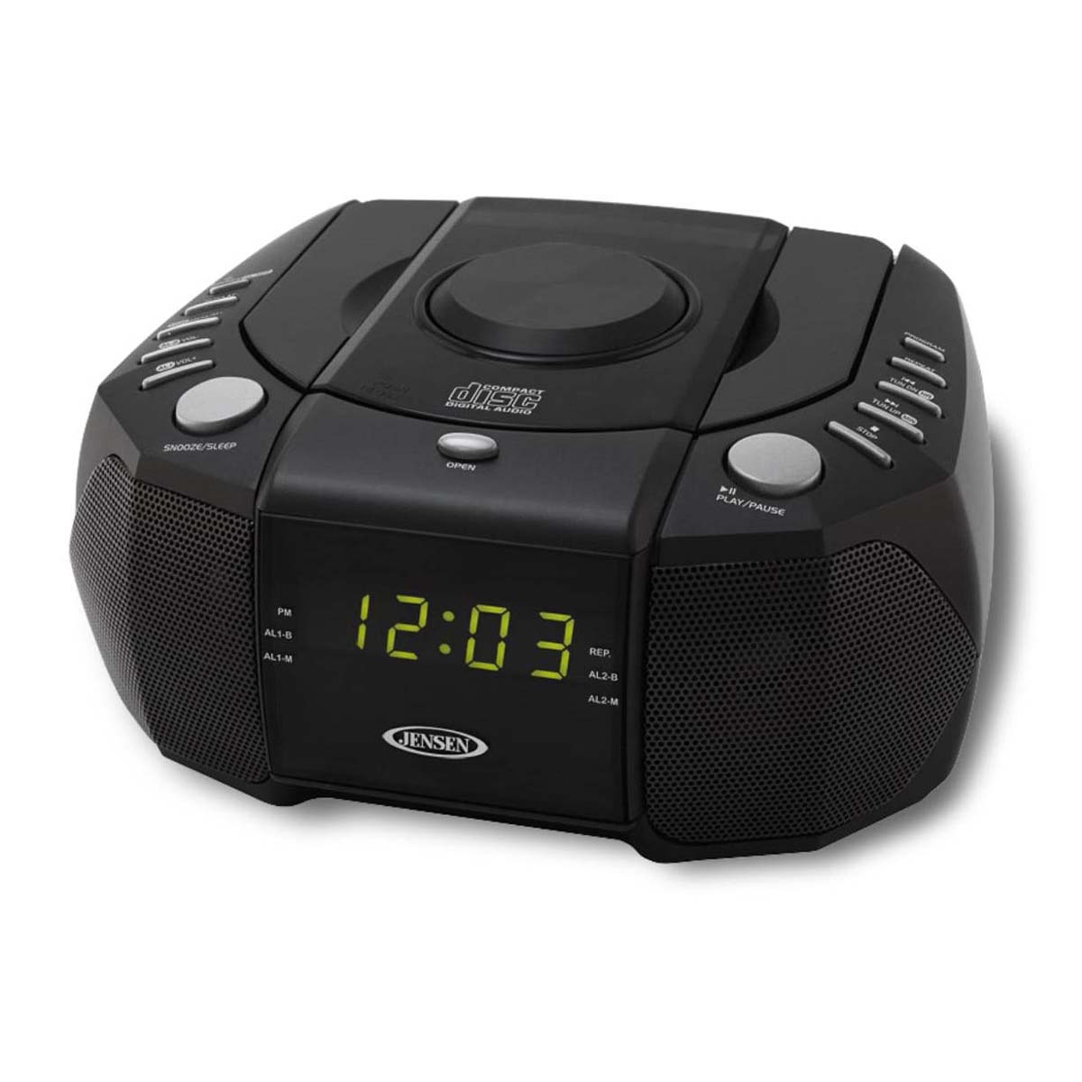 Jensen Audio Dual Alarm Clock Radio with CD Player