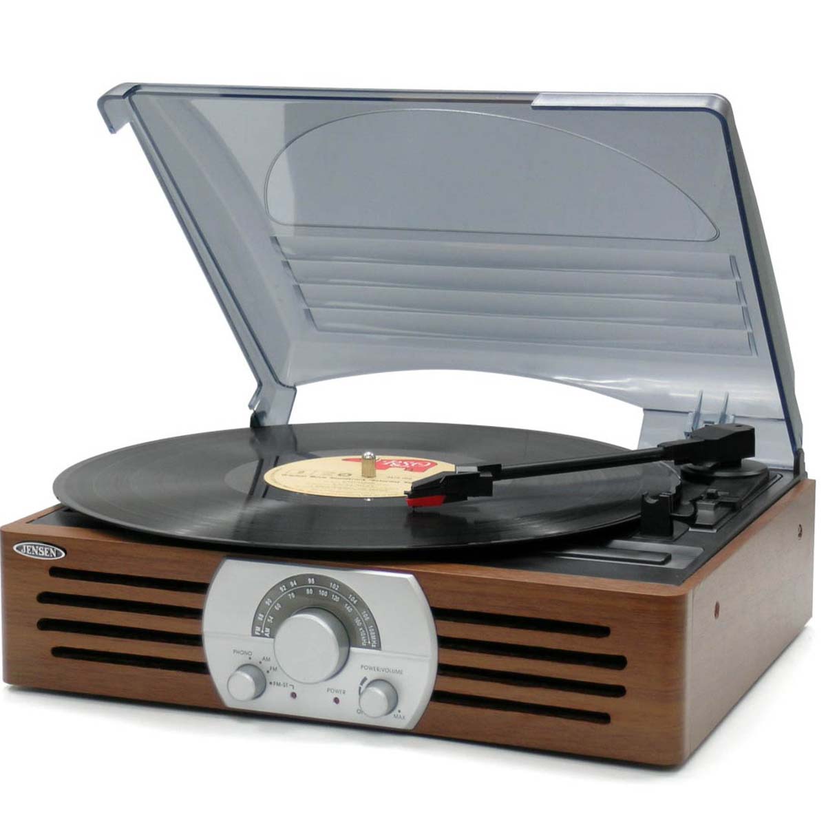 Jensen Audio 3 Speed Stereo Turntable with AM/FM Radio