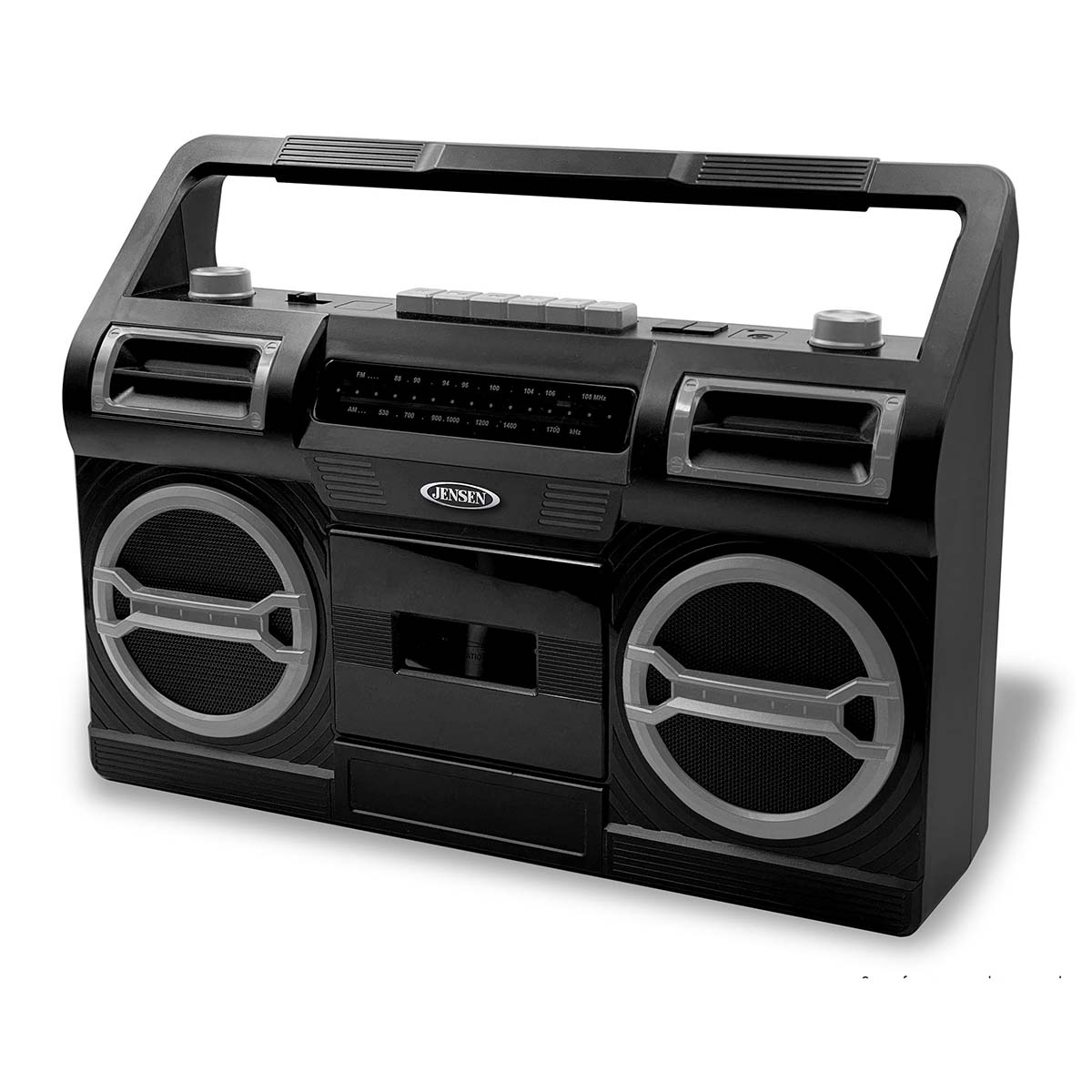 
                  
                    Jensen Audio Portable AM/FM Radio with Cassette Player/Recorder and Built In Speaker
                  
                