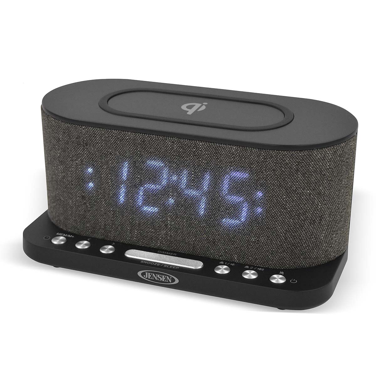 
                  
                    Jensen Audio Dual Alarm Clock Radio with Wireless Qi Charging
                  
                