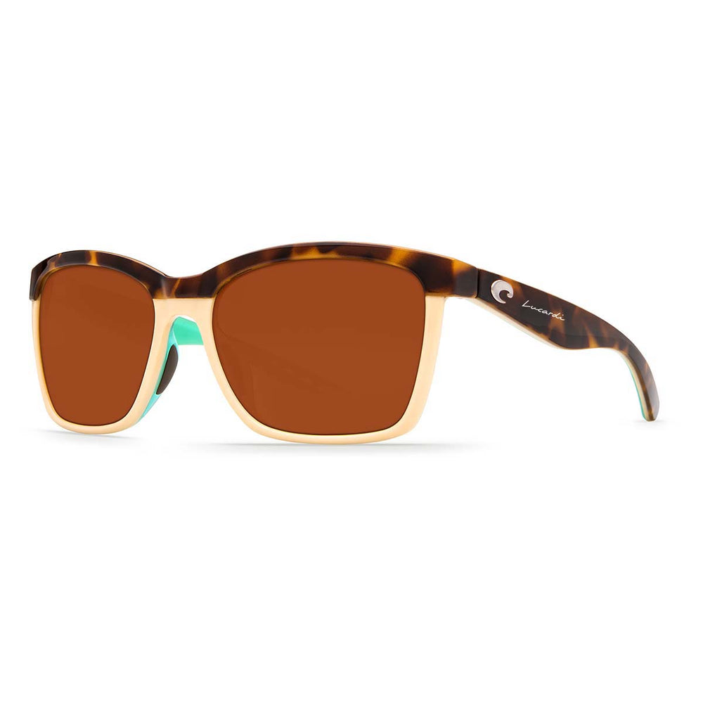 Costa Del Mar Anaa Sunglasses - (Frame) Retro Tortoise, Cream, Mint; (Lens) Copper, 580P