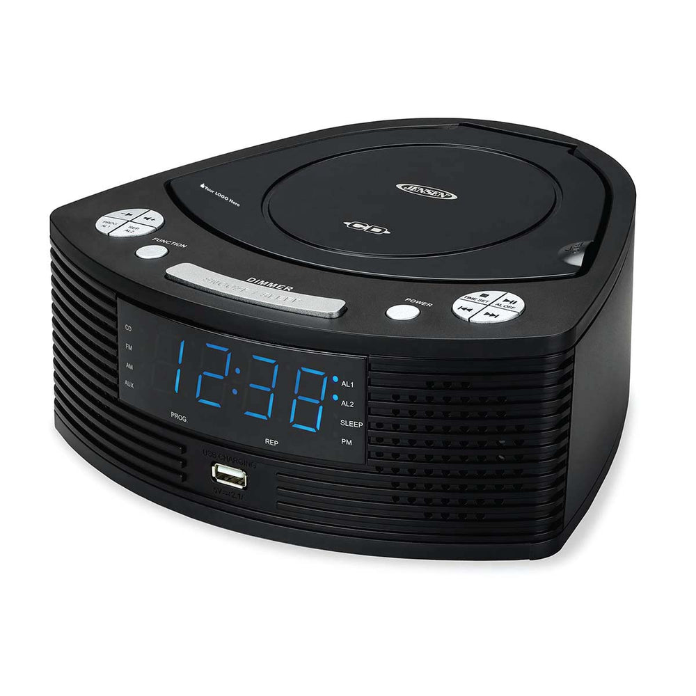 Jensen Audio Stereo CD Player with AM/FM Digital Dual Alarm Clock