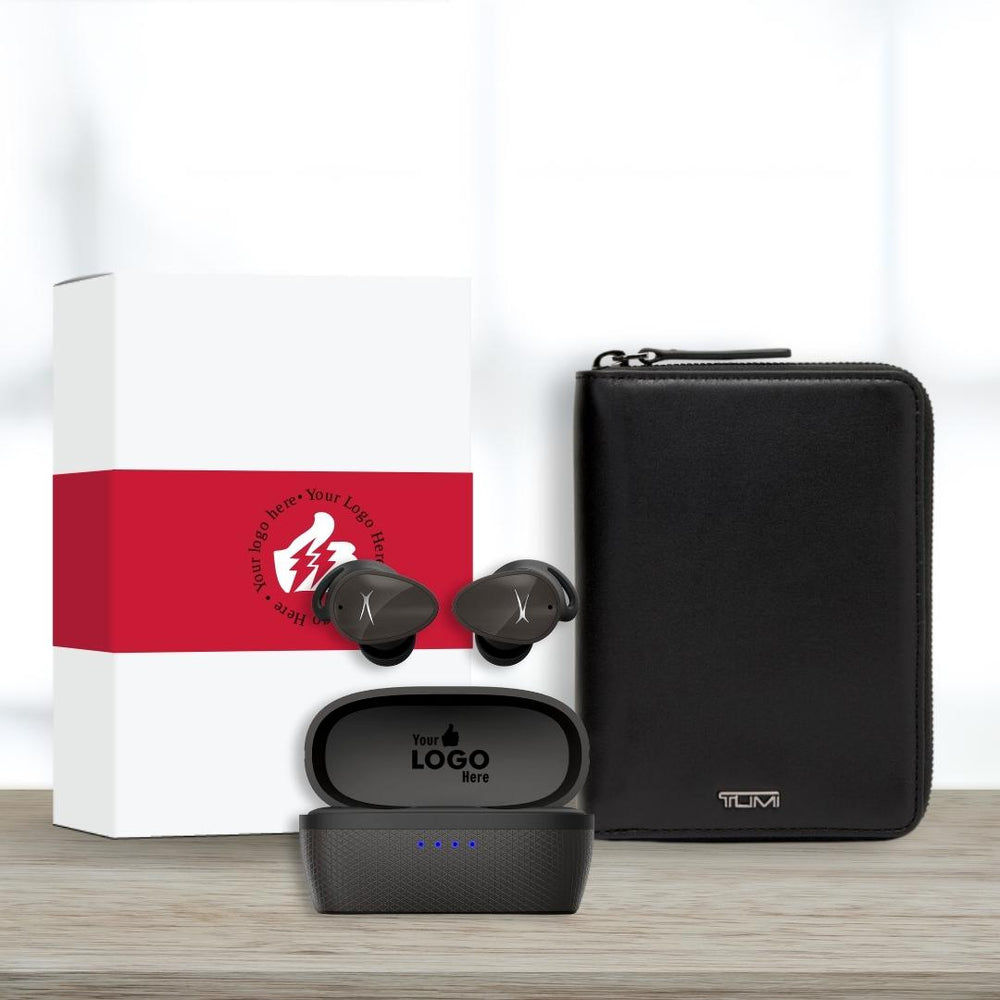 Travel Harmony Bundle: Tumi Passport Case + Altec Lansing NanoBuds