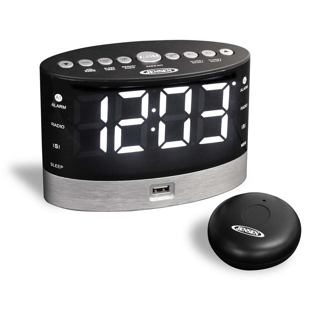 
                  
                    Jensen Audio AM/FM Dual Alarm Clock Radio with Wireless Under Pillow Vibrator
                  
                