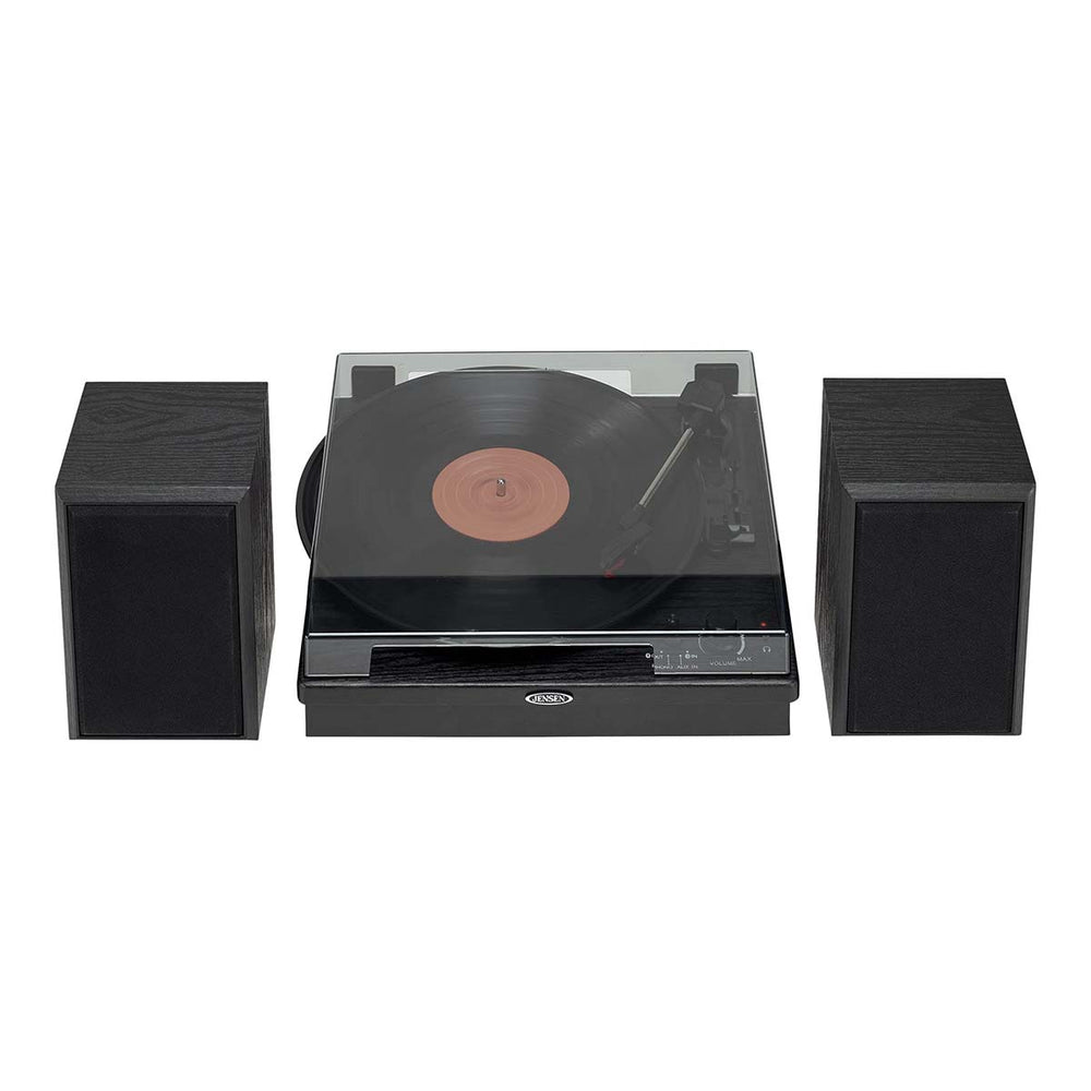 
                  
                    Jensen Audio 3-Speed Stereo Turntable with Separate Speakers and Dual Bluetooth Transmit/Receive
                  
                